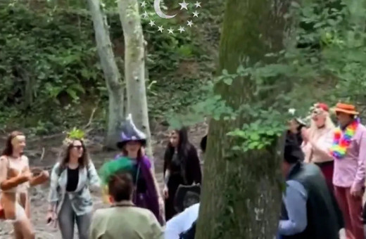 Belgrad Ormanı'nda çekilen görüntüleri olay oldu! Terapi değil resmen komedi
