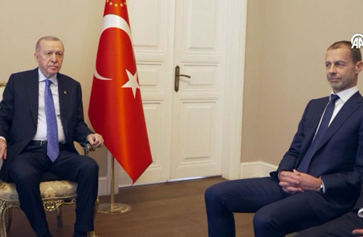 Cumhurbaşkanı Erdoğan, UEFA Başkanı Ceferin'i kabul etti