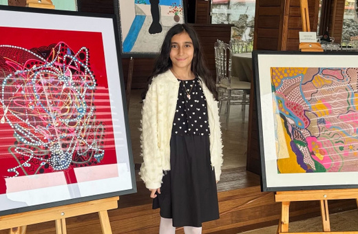 Küçük ressam Zeynep Reyyan Gören'den ilk sergi