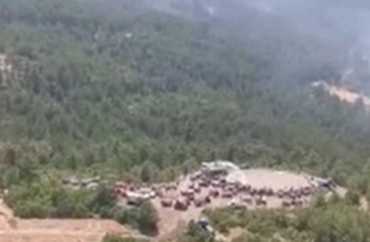 Bursa'da vatandaşlardan özverili çalışma! Vatandaşlar helikopterleri susuz bırakmadı