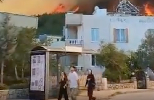 Çanakkale'de çıkan orman yangınına müdahale ediliyor