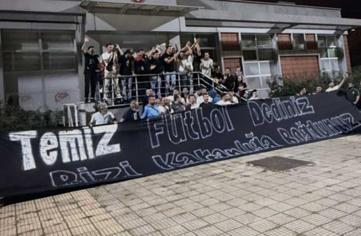 Trabzonspor taraftarından TFF binası önünde protesto