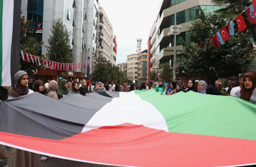 Trabzon'da Filistin'e destek yürüyüşü düzenlendi