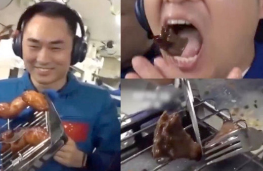 Çinliler uzayda boyut atladı taykonotlar ızgara et ve tavuk pişirdi