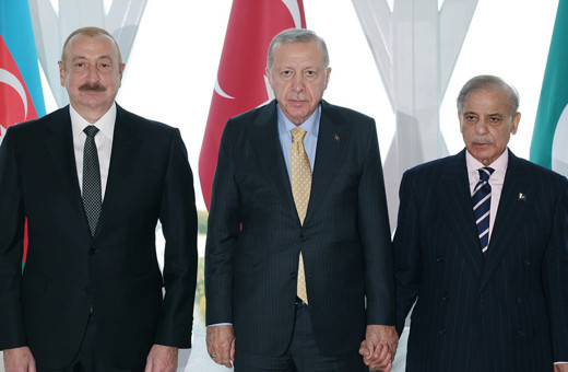 Cumhurbaşkanı Erdoğan, Aliyev ve Şerif ile görüştü