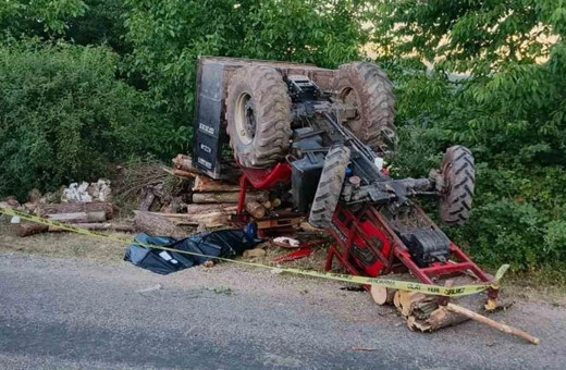 Bolu'da traktör devrildi! 1 ölü, 1 yaralı