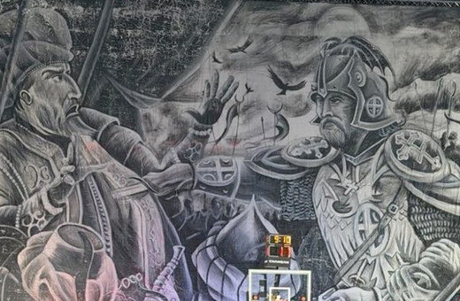 Fenerbahçe Beko Partizan maçınnda Sırp taraftarlardan tepki çeken pankart