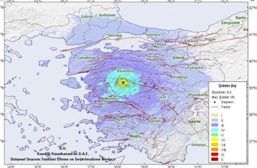 Balıkesir'de yeni deprem oldu büyüklüğünü Kandilli Rasathanesi açıkladı