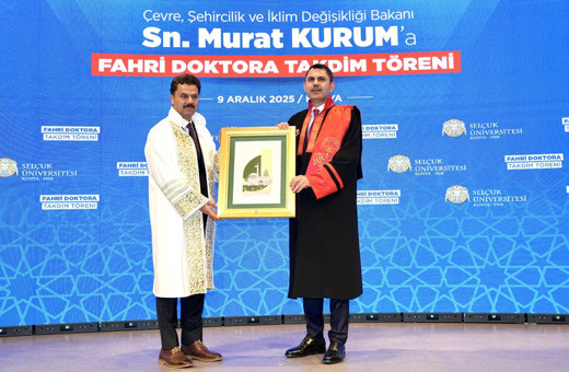 Bakan Kurum'a Selçuk Üniversitesi'nden fahri doktora ünvanı