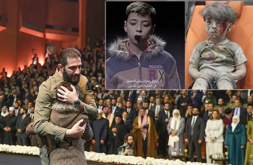 Halep'teki yıkımın sembol ismiydi Ümran bebek Şara ile sahnede böyle kucaklaştı