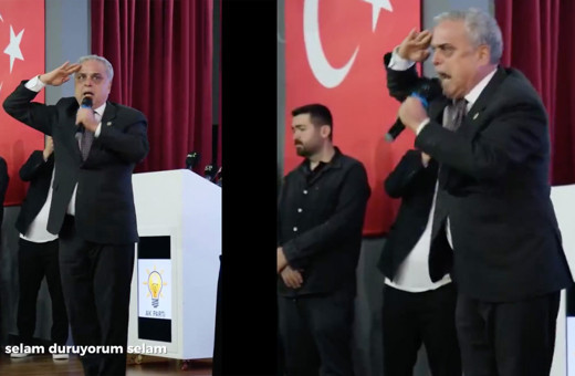 Hasan Ufuk Çakır bu kez Erdoğan'ın fotoğrafını görünce selama durdu