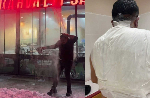 Soğuk havayı test etmek isterken kendini yaktı