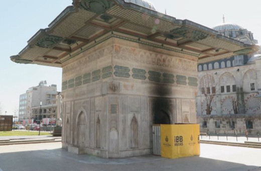 Tophane Meydan Çeşmesi'nde yangın çıkaran şüpheli tutuklandı