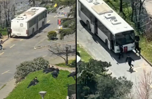 İstanbul İsrail konsolosluğuna saldırı görüntüleri