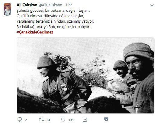 103. yıldönümünde Çanakkale için öyle bir mesaj paylaştı ki... - Resim: 1