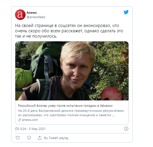 Rus YouTuber video uğruna kalkıştığı işte canından oldu: 40 gün aç ve susuz kalmayı denedi - Resim: 0