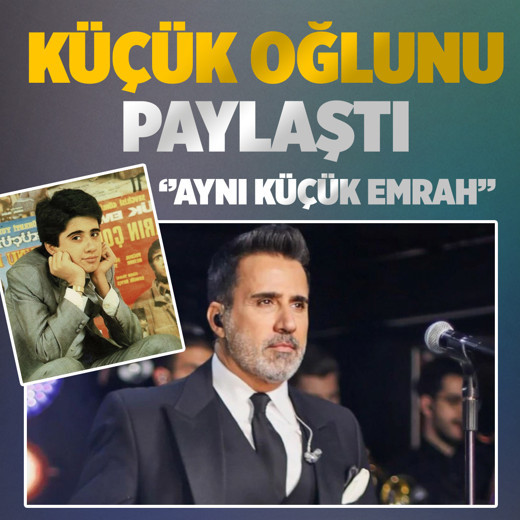 Emrah, küçük oğlunu paylaştı! Gören herkes aynı yorumu yaptı: ''Aynı Küçük Emrah''
