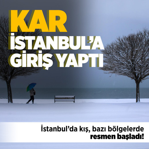 İstanbul'da kar başladı! Bu ilçeler bembeyaz oldu akşam saatlerine dikkat!