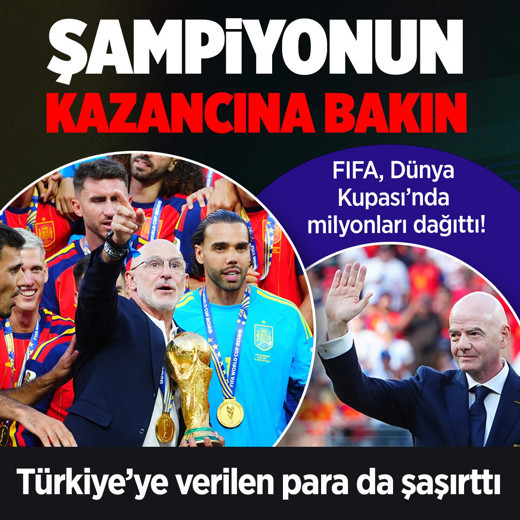 Dünya Kupası'nda milyonlar dağıtıldı! Şampiyon İspanya'nın kazandığı paraya bakın
