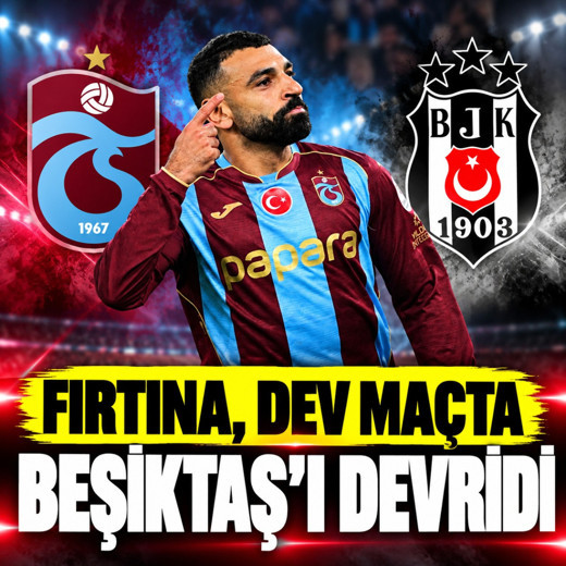 Trabzonspor, Beşiktaş'ı 2 golle devirdi