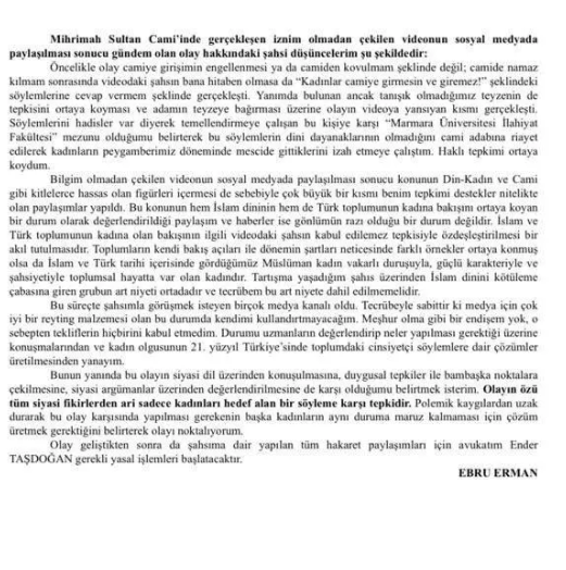 Üsküdar'da namaz kılmak isteyen kadının camiye alınmadığı iddiası! Kendisi açıklık getirdi - Resim: 1