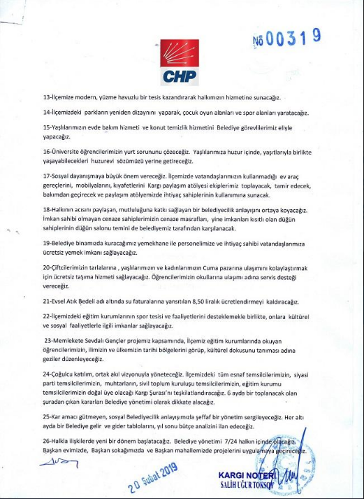 Çorum'un adayı Kemal Dümenci seçim vaatlerini noterde onaylattı - Resim: 0