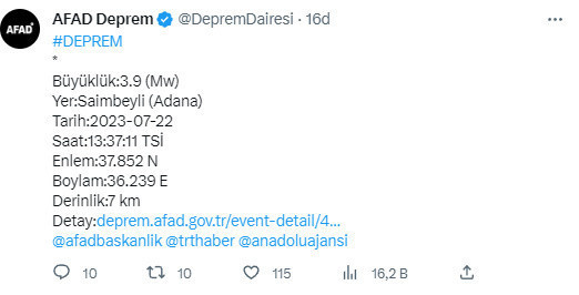 Deprem oldu panik yaşandı! AFAD'dan açıklama geldi - Resim: 0