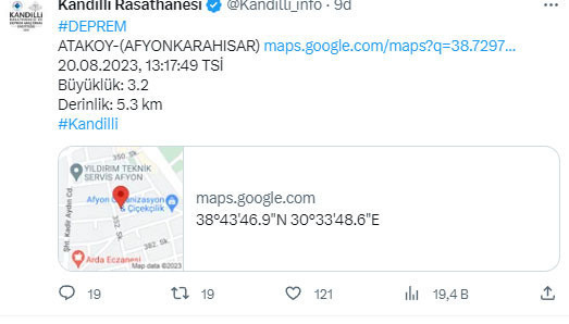 Panik yaratan deprem! Kandilli Rasathanesi şiddetini duyurdu - Resim: 0