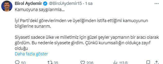İYİ Parti'de üst düzey istifa!Böyle duyurdu: "Partideki çalışma arkadaşlarımla aynı rotada ilerleyemeyeceğimizi..." - Resim: 0