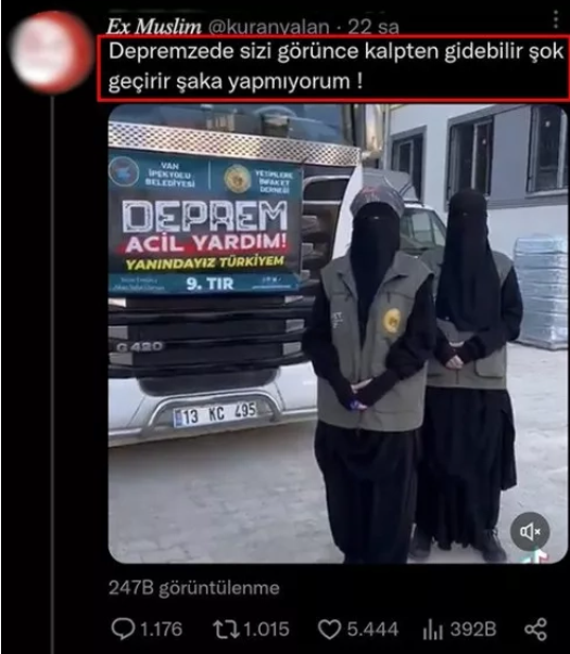 Burçin Atılgan'ın kepazeliği! Tesettürlü kadınların fotoğrafına yorumu tepki çekti - Resim: 0