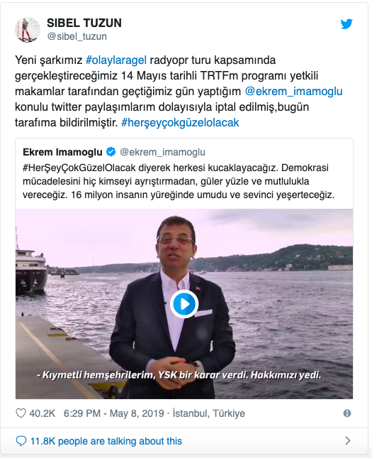 Sibel Tüzün kimdir Ekrem İmamoğlu paylaşımı nedir TRT veto etti! - Resim: 1