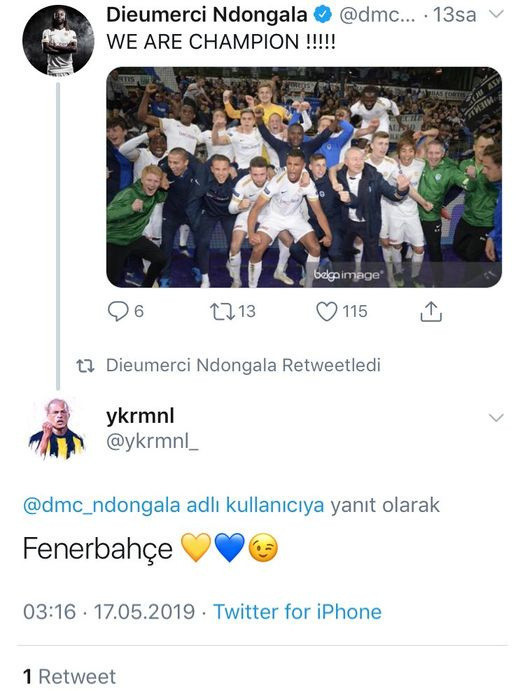 Ndongala'dan Fenerbahçelileri heyecanlandıran paylaşım - Resim: 0