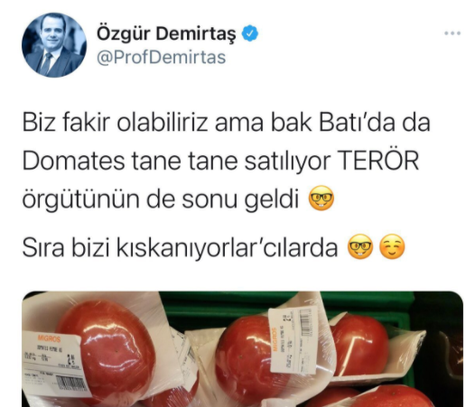 Migros domatesi taneyle satıp 3 lira fiyat koyunca Özgür Demirtaş ters köşeye düştü - Resim: 0