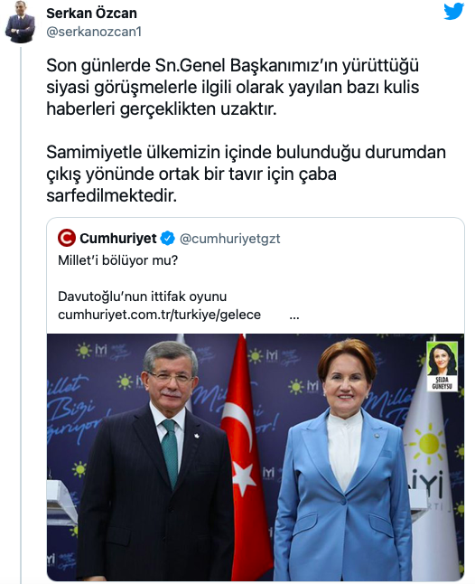 Gelecek Partisi'nden 'Davutoğlu'nun ittifak oyunu' açıklaması - Resim: 0