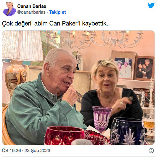 Can Paker hayatını kaybetti ölüm haberini kardeşi Canan Barlas duyurdu - Resim: 0