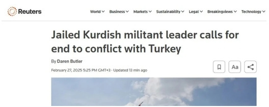 Abdullah Öcalan'ın çağrısı dünya basınında - Resim: 1