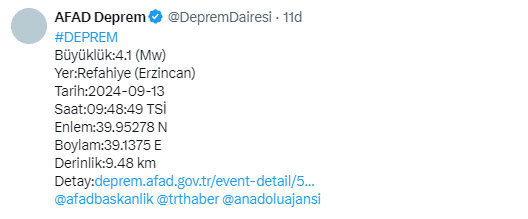 Erzincan'da korkutan deprem! AFAD şiddetini açıkladı - Resim: 0