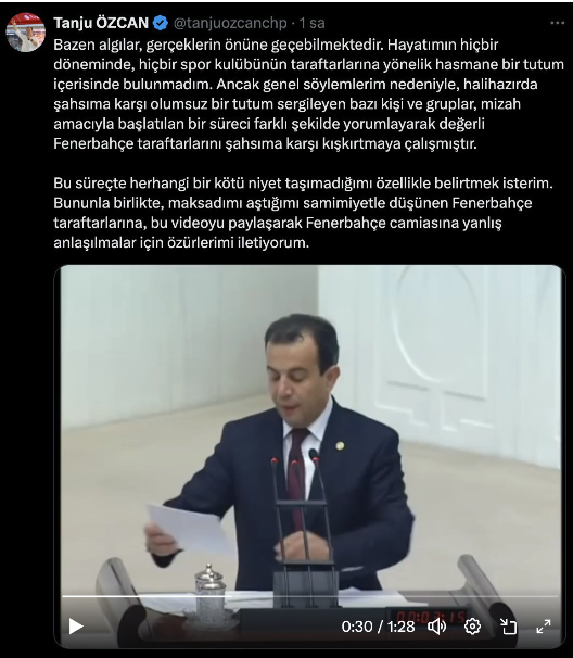 Ali Koç ile tartışmıştı! Tanju Özcan, Fenerbahçe camiasından özür diledi - Resim: 0