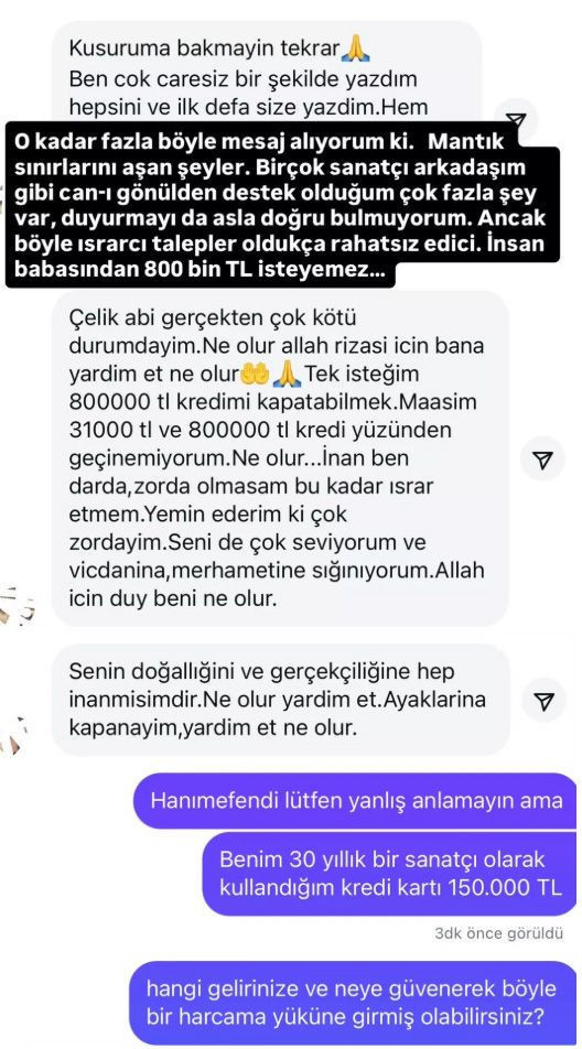 Şarkıcı Çelik takipçisinin mesajını ifşa edip isyan etti: Bu kadarı da fazla - Resim: 4