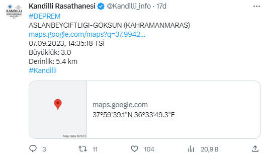 Kahramanmaraş'ta deprem oldu! Kandilli Rasathanesi duyurdu - Resim: 0