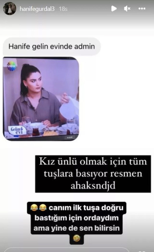 Hanife Gürdal bu kez kendini Gelin Evi'ne attı! Takipçisinin yorumuna sinir olunca bakın ne dedi - Resim: 0