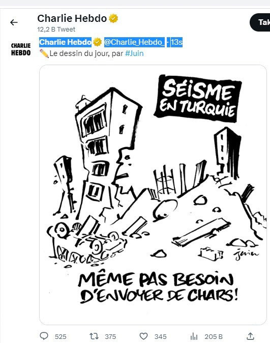 Cumhurbaşkanlığı Sözcüsü Kalın'dan Charlie Hebdo'nun deprem karikatürüne tepki - Resim: 0