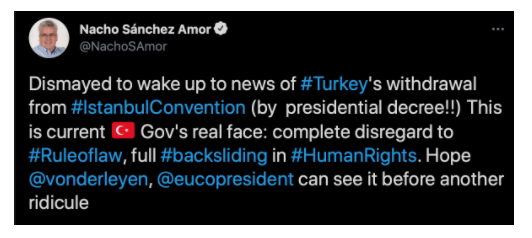 ab istanbul sözleşmesi twiti