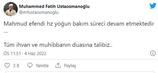 İsmailağa cemaati lideri Mahmut Ustaosmanoğlu hastaneye kaldırıldı - Resim: 1
