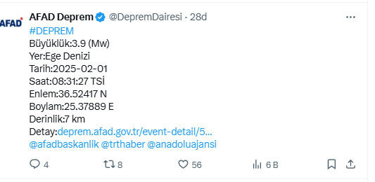 Deprem oldu! AFAD son depremin şiddetini duyurdu - Resim: 0