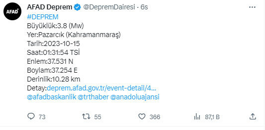 Kahramanmaraş'ta deprem paniği! AFAD'dan açıklama geldi - Resim: 0