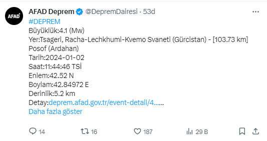 Komşuda korkutan deprem! Ardahan'da da hissedildi - Resim: 0