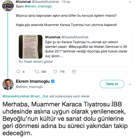 Ekrem İmamoğlu Muammer Karaca Tiyatrosu'nun yenileneceğini duyurdu - Resim: 1
