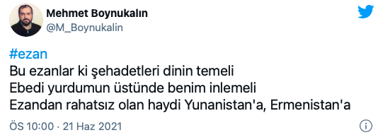 Mehmet Boynukalın'dan ezan çıkışı! Rahatsız olan Yunanistan'a Ermenistan'a gitsin - Resim: 0