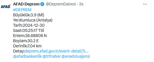 Sabah karşı deprem paniği! AFAD duyurdu - Resim: 0